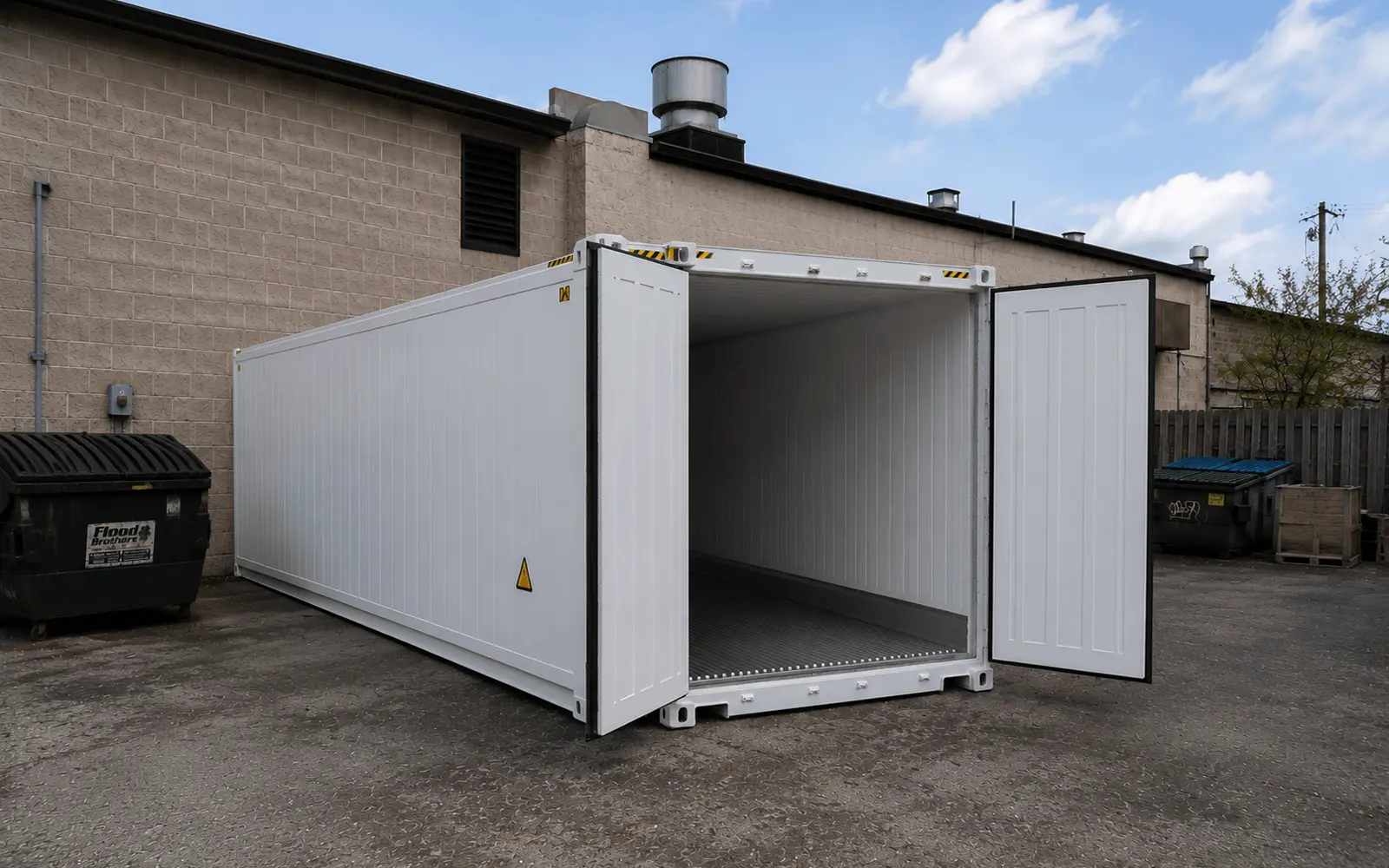 40FT one-trip reefer container with operational refrigeration unit